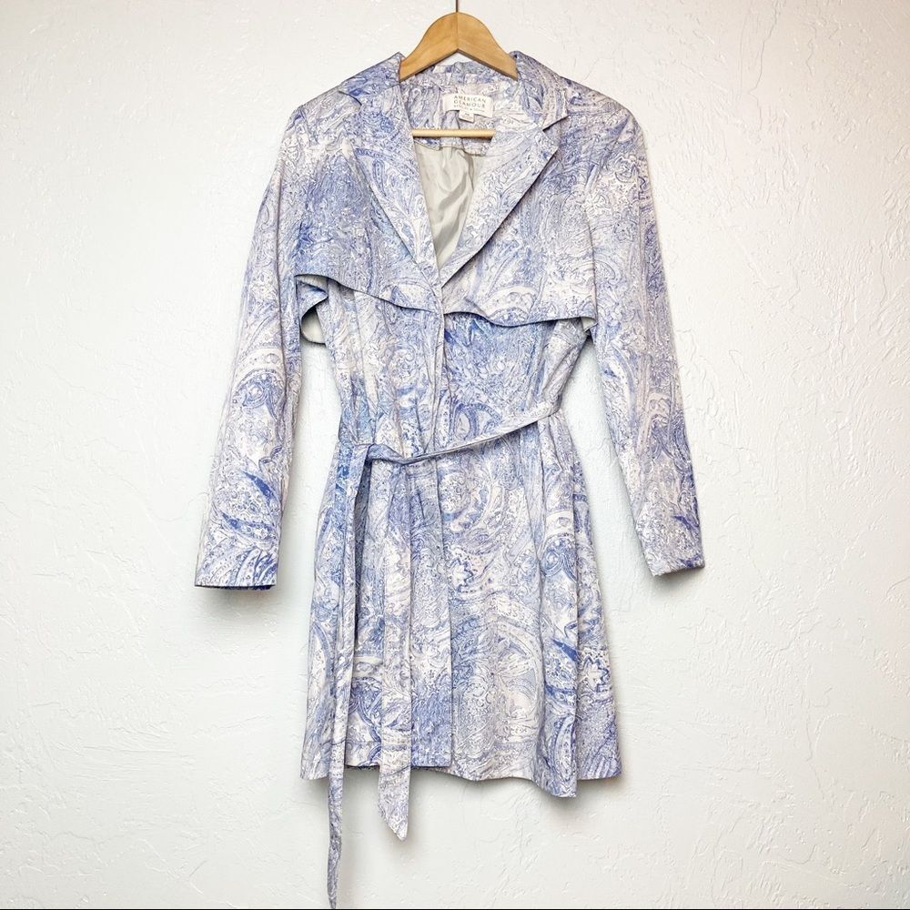 American Glamour Badgley Mischka Rain Trench Coat